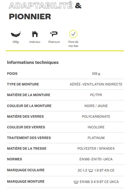 Lunettes masque Universal goggle