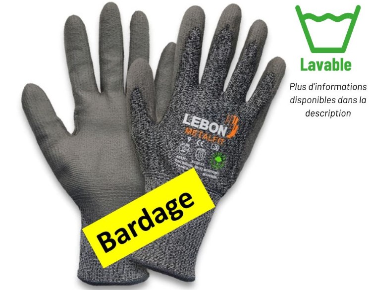 Gant Metalfit tactile avec renfort pince (pouce/index)