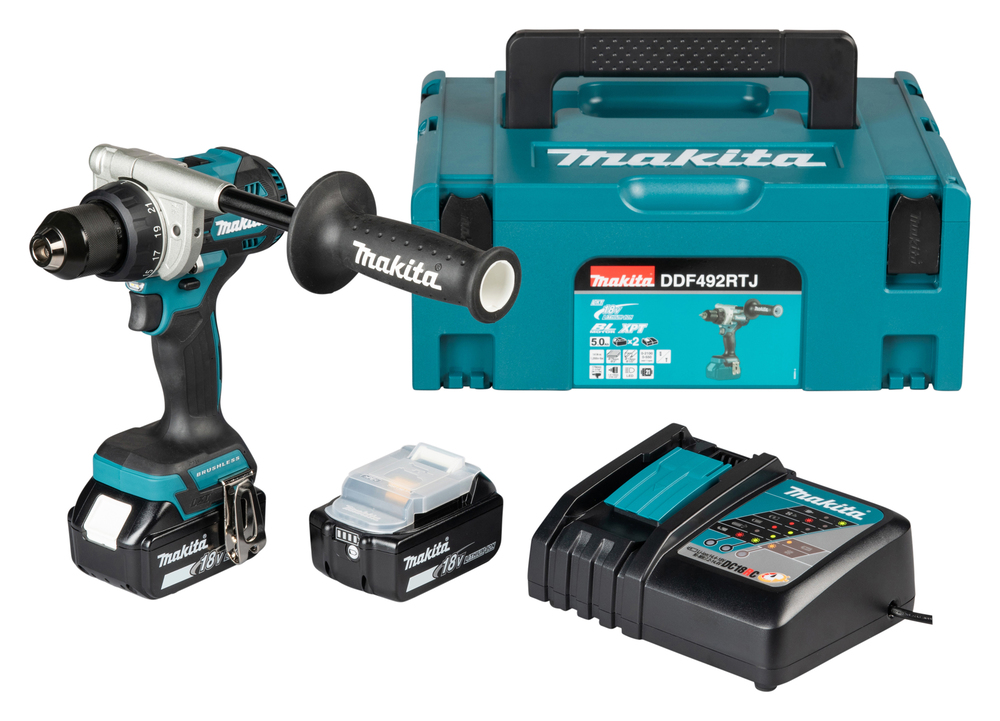Perceuse visseuse DDF492RTJ avec chargeur 18V et 2 batteries 5Ah
