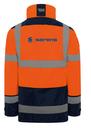 Parka 4 en 1 HV orange SARENS coeur + dos respirant