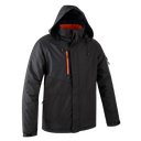 Parka Ripstrop YUZU II doublure polaire dos long - noir/orange