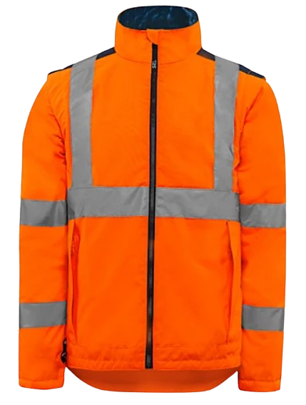 Parka 4 en 1 HV homme BRODERIE cœur entité BREZILLON Nom Prénom + TRANSFERT dos entité BREZILLON (parka+gilet int.)