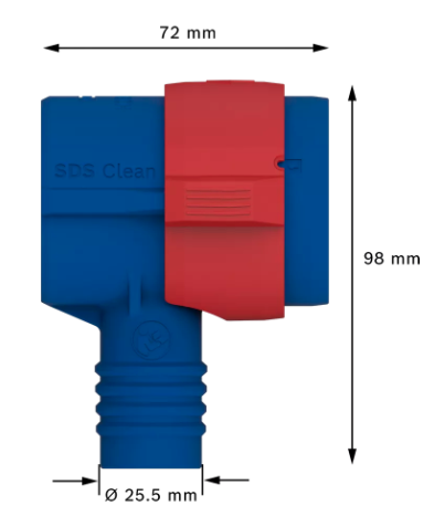 Connector for SDS Max Clean Expert vacuum drills