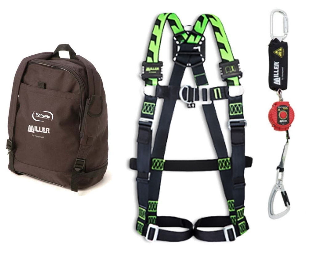 KIT EPI nacelle [harnais Duraflex + antichute EDGE 2m + sac à dos]