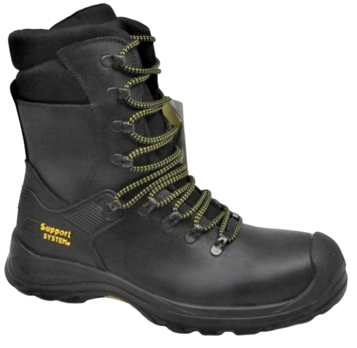 High-top lace-up shoe + Zip 117 black 74201 - GRISPORT