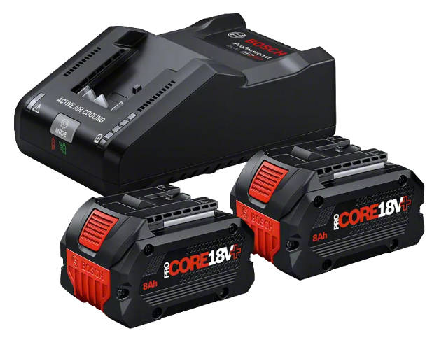 Starter set 2 batteries ProCORE 18V 8Ah+++ (=12Ah) et charg.