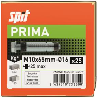 Cheville Prima M10X65/25 + Vis (Boite de 25)
