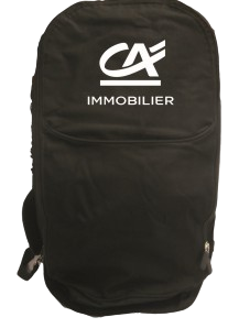 Sac à dos EPI / ordinateur noir-noir CREDIT AGRICOLE IMMOBILIER 