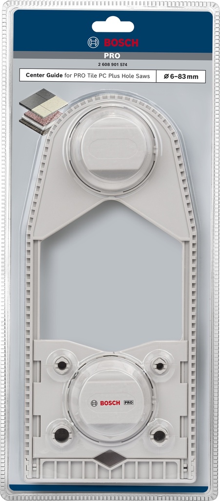 Centering guide for PRO PC Plus tile hole saw