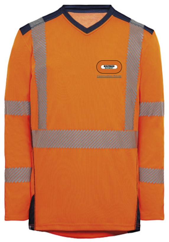 Tee-shirt HV polyester coton BY BAT CONSTRUCTION PRIVEE manches longues Jakarta