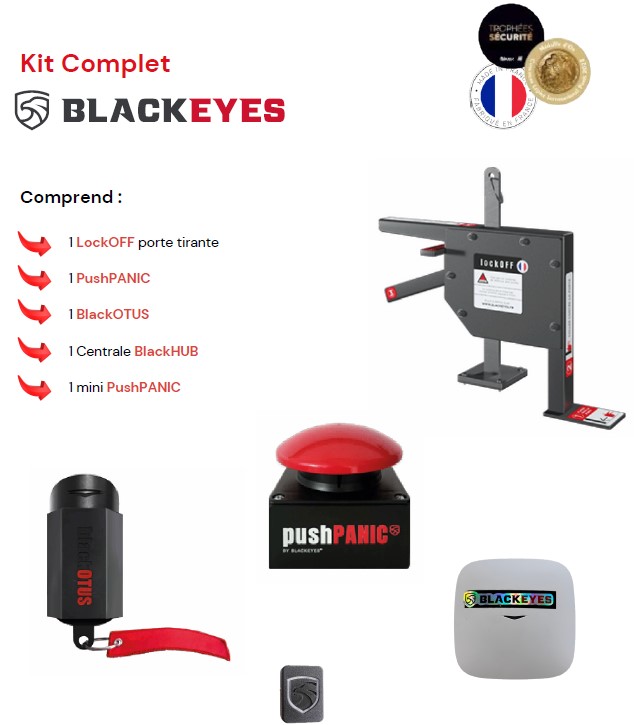 Kit Blackeyes complet (nécessite une ligne M2M pour la centrale)