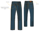 Jean's FEMME Denim broderie devant gauche Logo par Entité (avec ou sans logo)