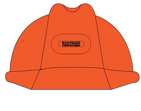 Porte-clé Kolt recyclé fabrication Europe éco conçu orange BY CONSTRUCTION noir