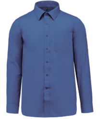 Chemise 65% coton / 35% coton 110gr manches longues poche poitrine Blue Cobalt BY BAT CENTRE SUD OUEST 