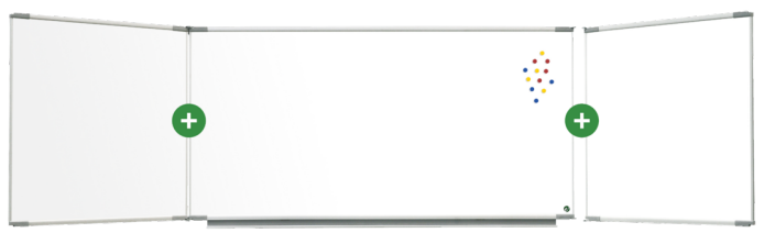 Tableaux triptyques magnétique effaçable H120xL150cm (300cm OUVERT) 