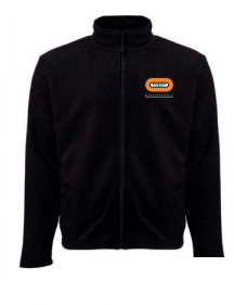 Veste polaire zippée 300gr noire brodée BY BAT ILE DE FRANCE + logo chantier Team Le Bourget dos