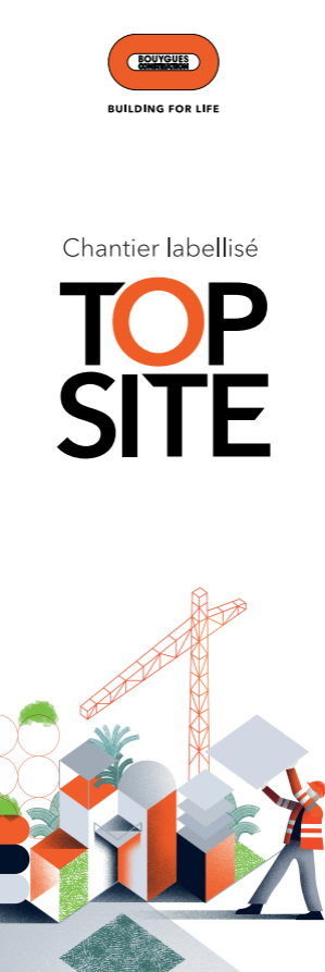 Drapeau TOPSITE 340x115 sans Mât de 6m et Potence 