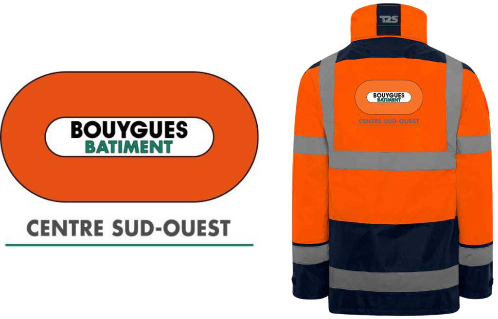 Parka 4 en 1 HV orange Homme respirant Logo Dos - parka + gilet intérieur