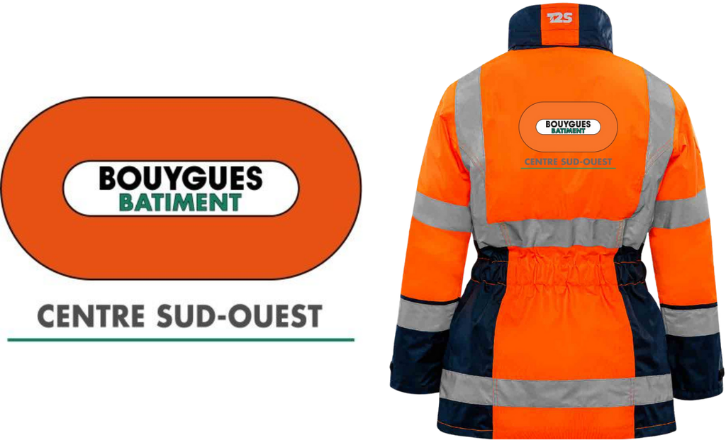 Parka 4 en 1 hv orange femme respirant Logo Dos - parka + gilet intérieur