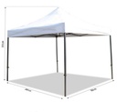 Tente pliante imperméable blanche 3x3m