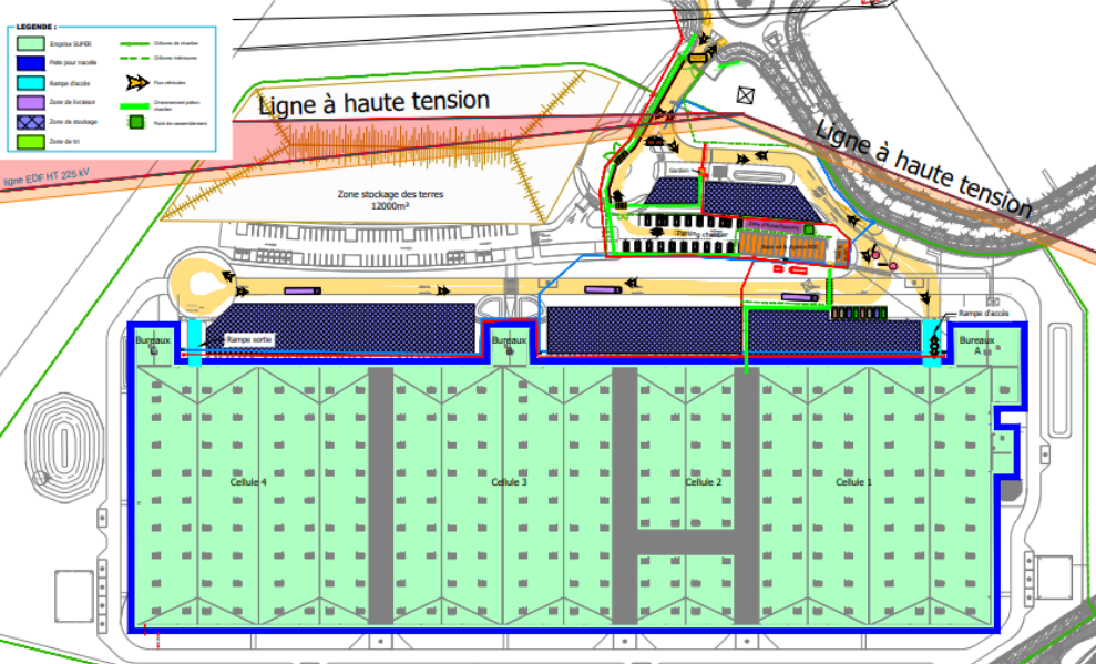 PIC Plan d’installation de chantier 1200x850mm -  personnalisable, magnétique et effaçable à sec 