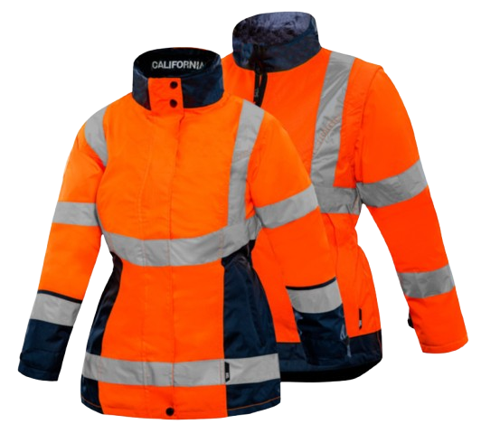 Parka 4 en 1 HV femme BRODERIE cœur entité BREZILLON Nom Prénom + TRANSFERT dos entité BREZILLON (parka+gilet int.)