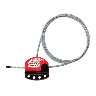 Câble de consignation ajustable en acier gaîné vinyle S806 - longueur 1,80 m - diamètre câble 4mm 