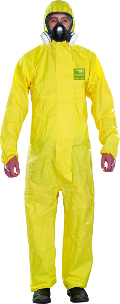 Combinaison jetable catégorie III type 3,  4, 5  et 6 avec cagoule AlphaTec™ 2300 PLUS cousu et bordé - Modèle 132