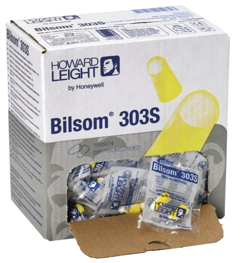 Bouchons d'oreilles jetables BILSOM303 (Boite recharge de 200 paires individuelles) SNR 32dB