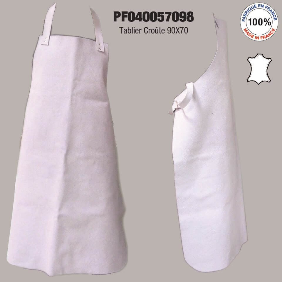 Tablier de soudeur en cuir croute de bovin naturelle