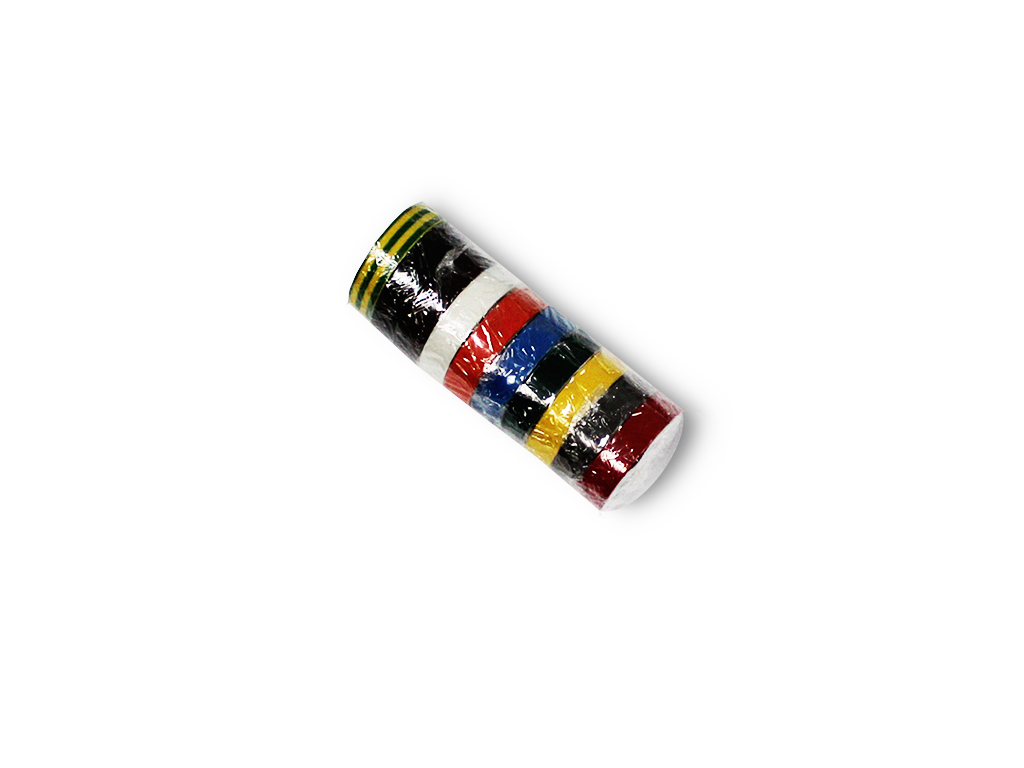 Scotch électricien assortiment de 10 rouleaux