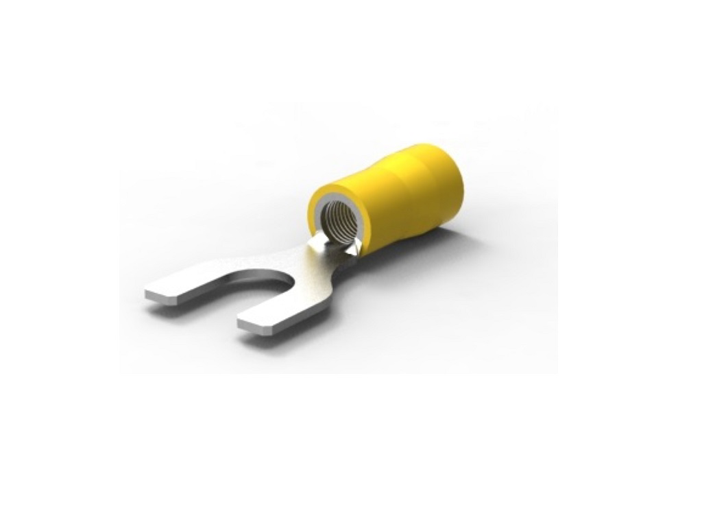 Cosse Amp 6A jaune + R8 (Boite de 50)