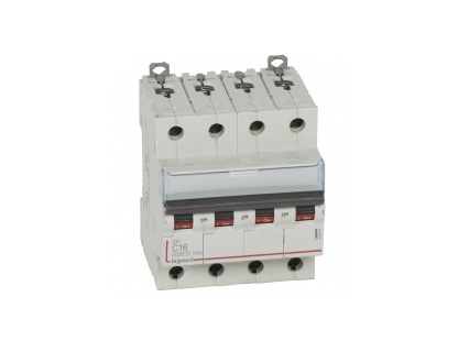 Disjoncteur 4P 16A courbe C 6KA