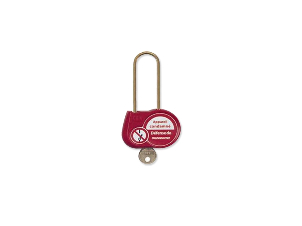 Brass lockout padlock 70mm Diam. 4mm Key 111