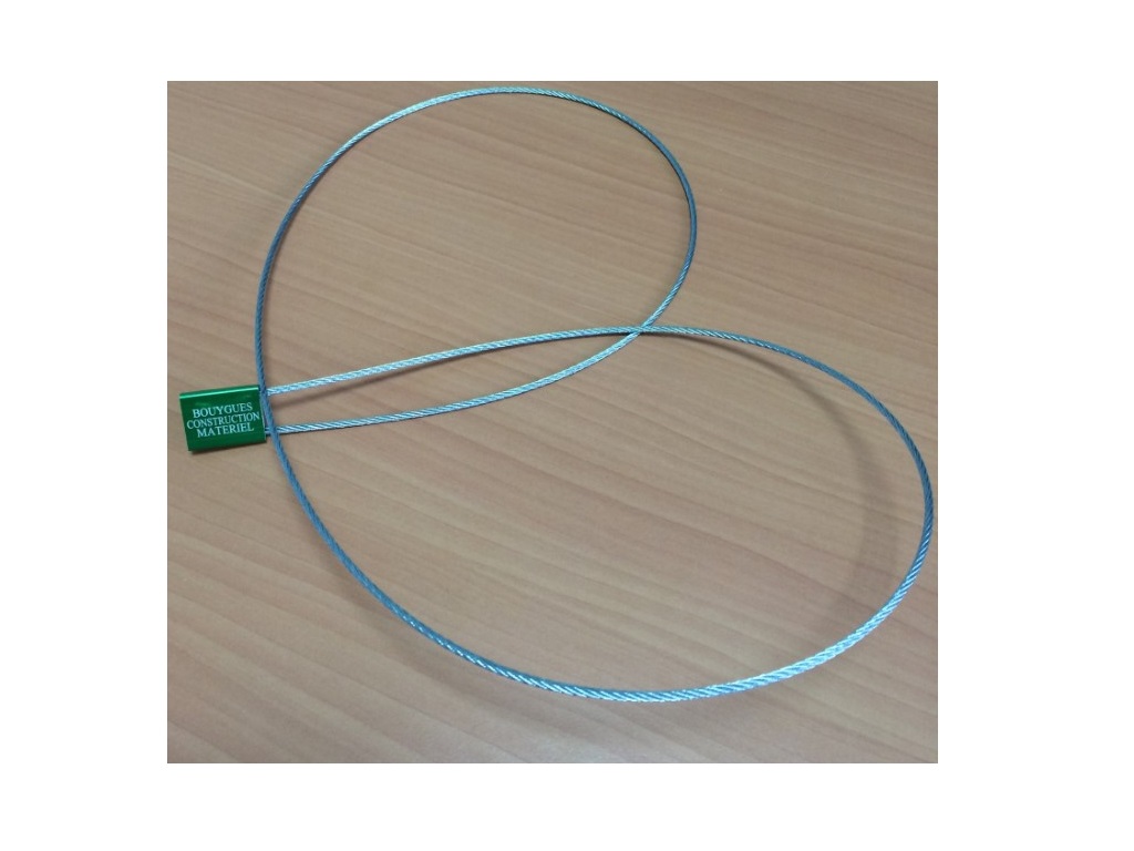 Scelle câble Vert 2,5Mm LG.1200Mm marquage BYCM