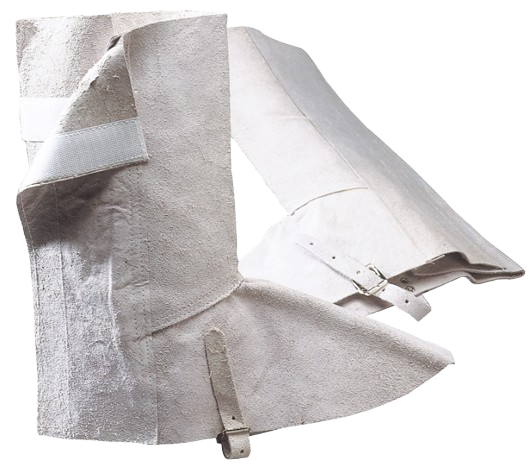 Guêtre de protection soudeur en cuir croûte de bovin (la paire)