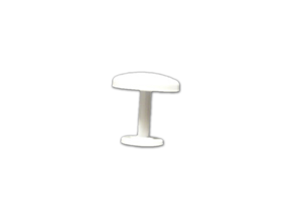 White epoxy metal coat hook, 1 head
