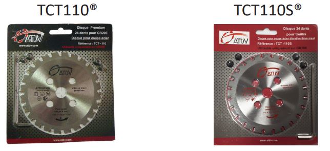 Disque Diam. 110mm pour GR20E découpeuse de fers à béton