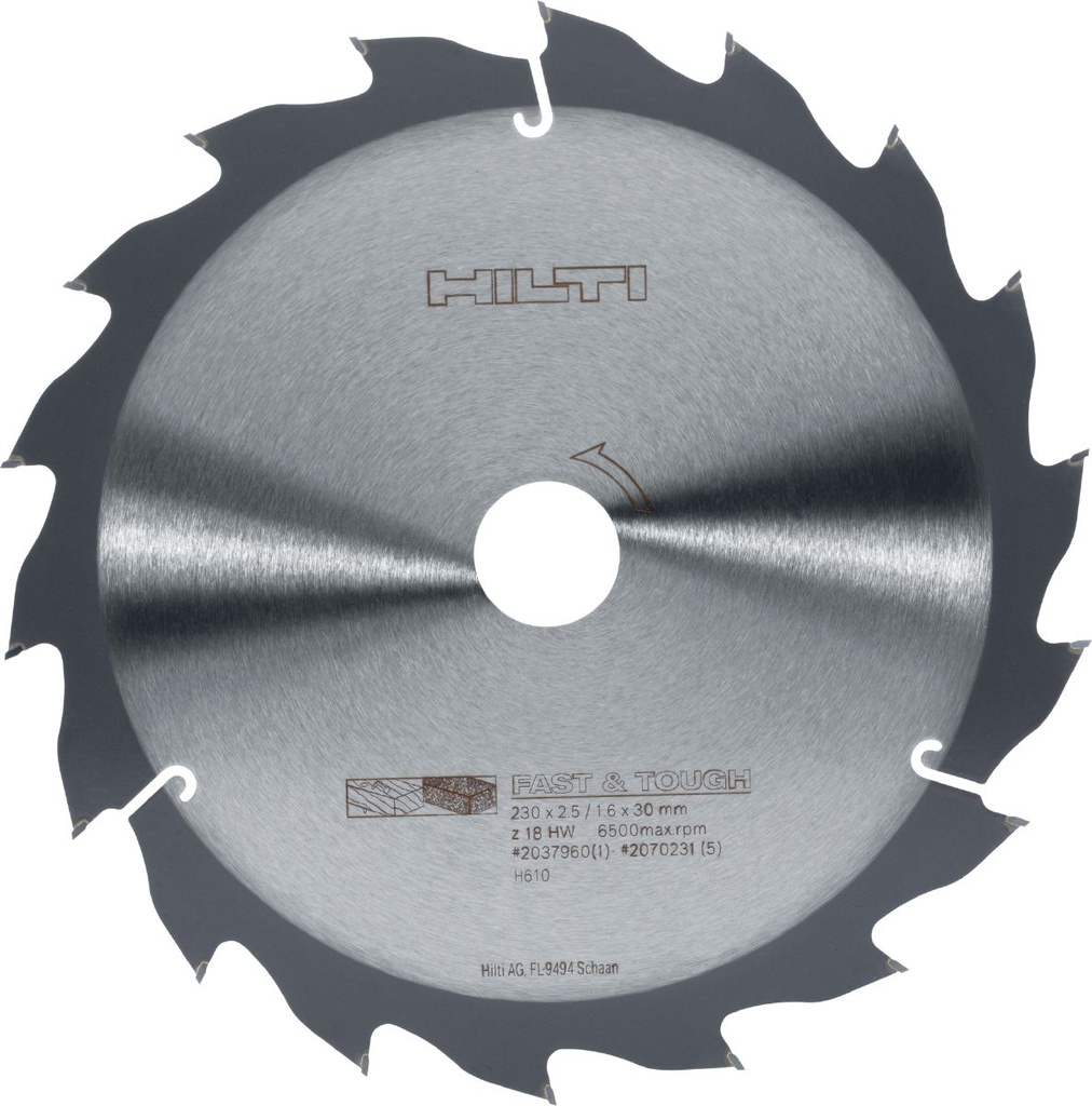 Lame scie circulaire SCB WS FT 230x30 - 18 dents