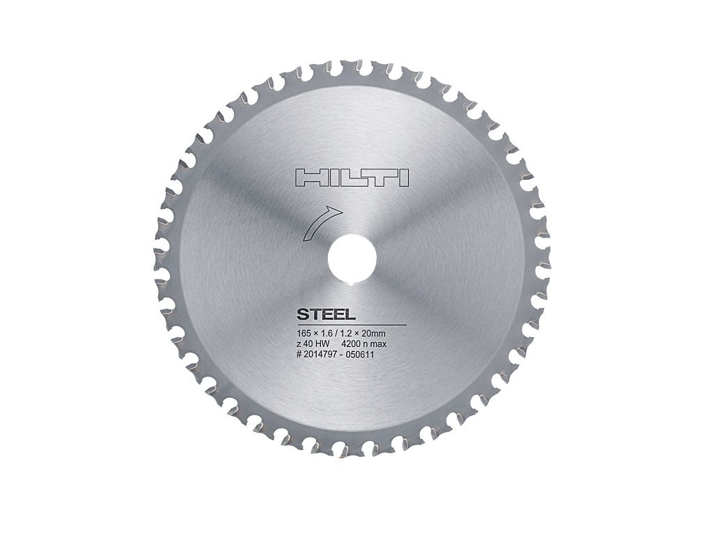 Circular saw blade SCBM MU Steel 165x20 Z40 (x5)