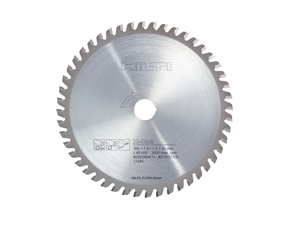 Lame scie circ. SCBM XCut Struct 165 A pour acier/inox structurel