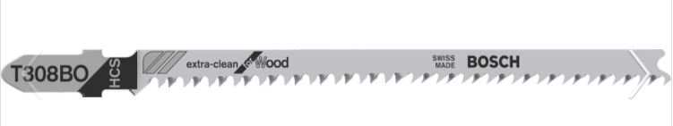3 EXPERT HCS Jigsaw Blades, No Chips, Wood, 117mm, T308BO