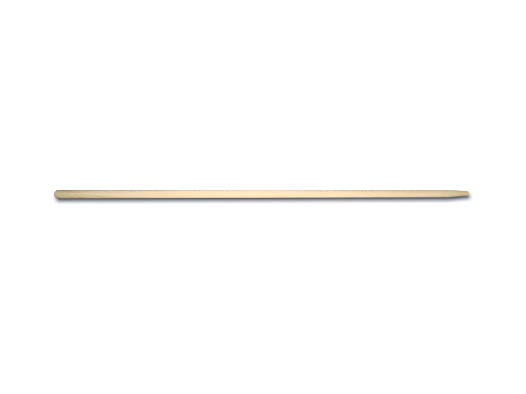 Long wooden rake handle 150cm Diam. 28/17mm