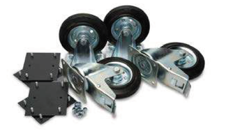 Lot de 4 roulettes 6'' et kit de fixation pour coffre Armorgard