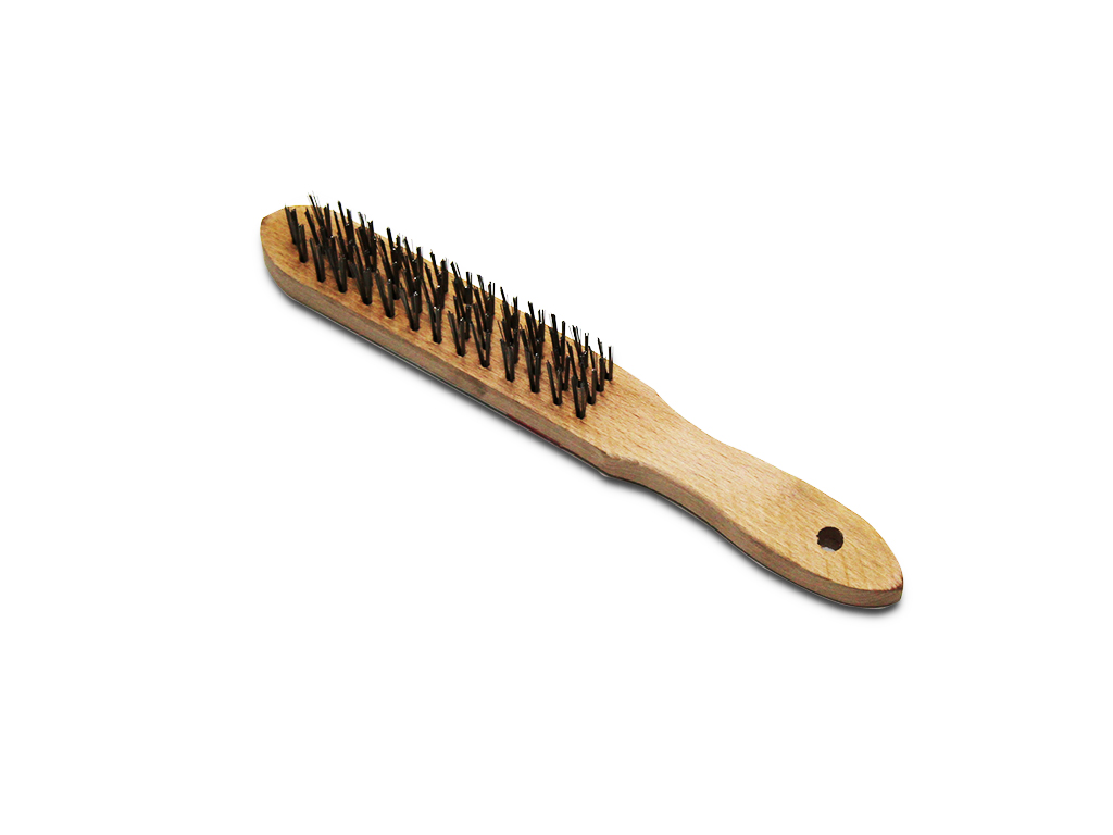 Brosse métallique 4 rangs acier