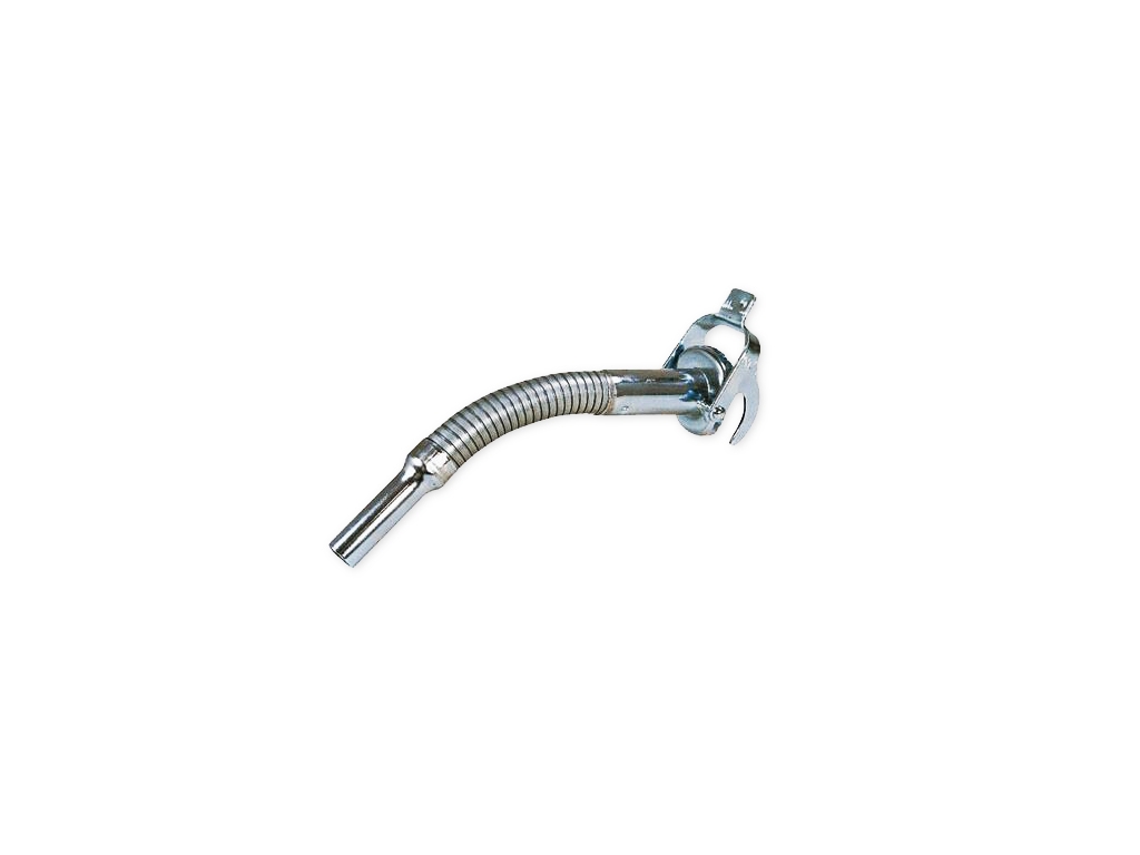 Flexible metal spout for jerrycan