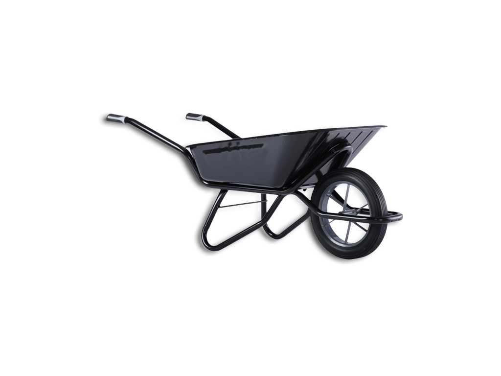 90L wheelbarrow with 1 solid wheel, reinforced tube frame TS TRVX