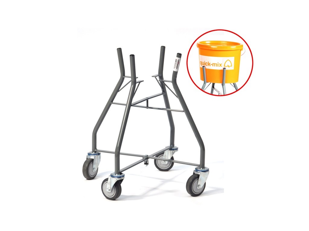 Porte seau roulant capacité 60Kg pour seau 10 à 20L