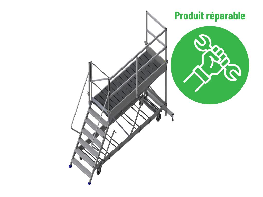 QUAI MOBILE DE CHARGEMENT POUR CAMION-PLATEAU 3 METRES MODELE ULTRALU ROUE LARGE