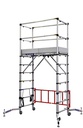 Telescopic and compact aluminum scaffolding TELETOWER ht floor 0.33m to 2.00m